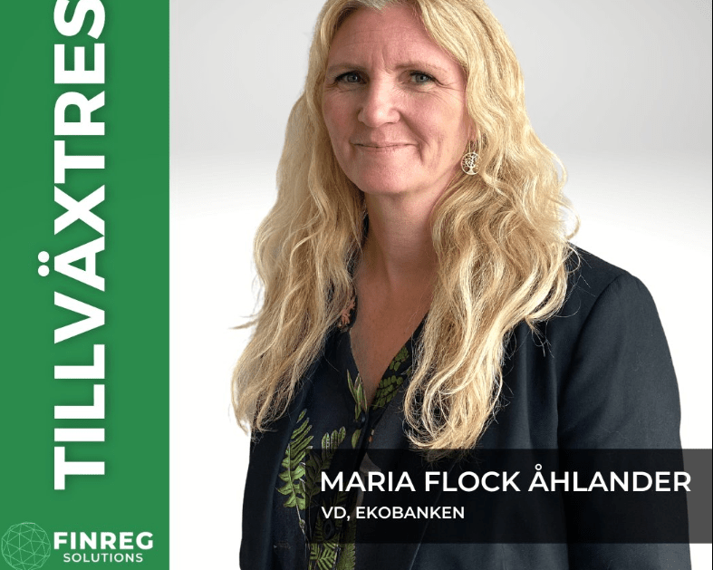 Reklam för podden Tillväxtresan med Maria Flock Åhlander.